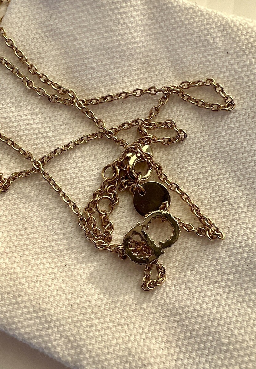 アクセサリー Dior Pearl Rhinestone Chain Necklace Christian Dior CD Necklace Rhinestone Pearl Chain L46cm