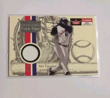2001 Fleer Platinum Mo Vaughn National Patch Time Game Used Jersey Angels