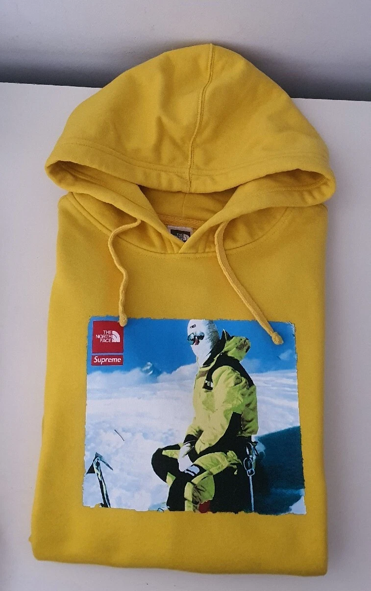 Sweat à capuche photo FW18 Supreme x The North Face M jaune moyen TNF