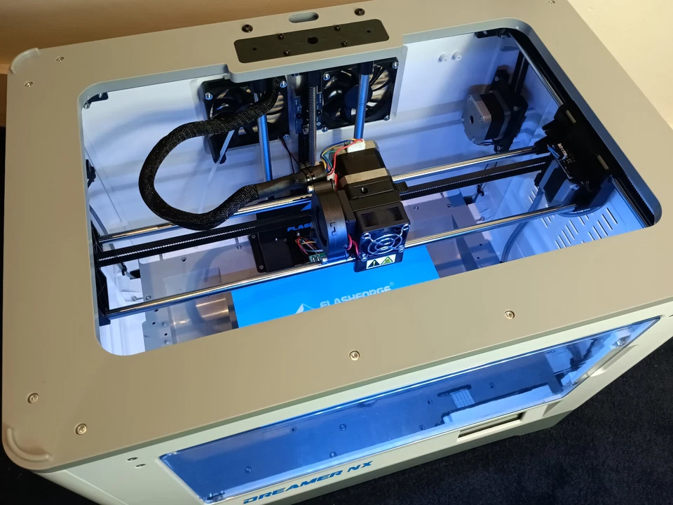 Flashforge Dreamer NX 3D Printer Single-Extruder Clear Door and Rear Fan - Image 2 of 4