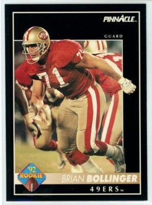 Brian Bollinger 1992 Pinnacle #328 Rookie San Francisco 49ers