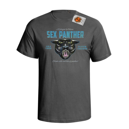 Sex Panther Mens ORGANIC Cotton T-Shirt Ron Burgundy Anchorman Inspired Film Eco - Afbeelding 1 van 5