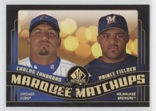 2008 SP Authentic Marquee Matchups Carlos Zambrano Prince Fielder #MM-38 3a3
