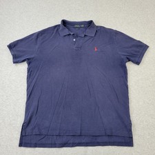 Polo Ralph Lauren Polo Mens XL Classic Fit Cotton Navy Blue Short Sleeve Shirt