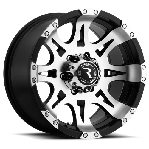 Raceline 982-79050 RAPTOR Wheel Mirror/Black 17x9" 5x127 Bolt Pattern - Picture 1 of 2