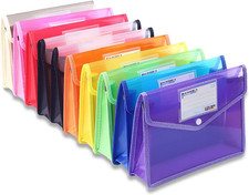 Plastic File Folder A4 Size Expandable Poly Envelopes Waterproof Transparent Fil