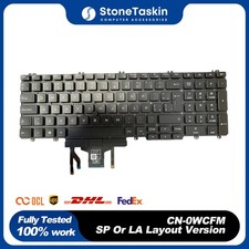 For Dell Precision 7530/7730/7740 Backlit Spanish Layout Keyboard CN-0WCFM