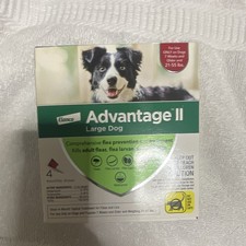 Elanco Advantage II Large Dog Spot-On Flea Treatment 21-55 lb Puppy 4 Doses