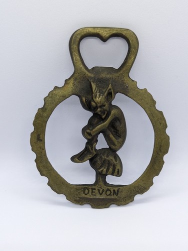 Vintage Lucky Devon Pixie Horse Brass - Picture 1 of 6