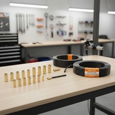 Durable 23 PCS Air Line Hose Kit - Brass Components with Quick Connect Fittings