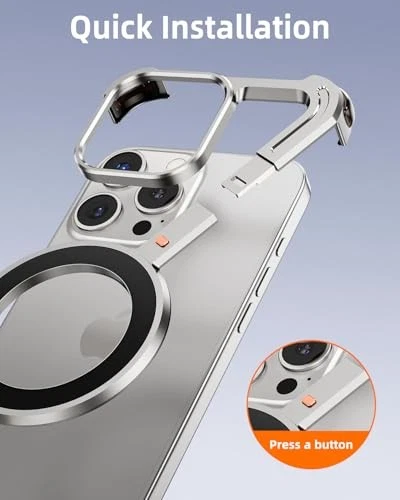 Minimalist Phone Case Compatible with for iPhone 16 Pro 6.3" Natural Titanium - Picture 5 of 8