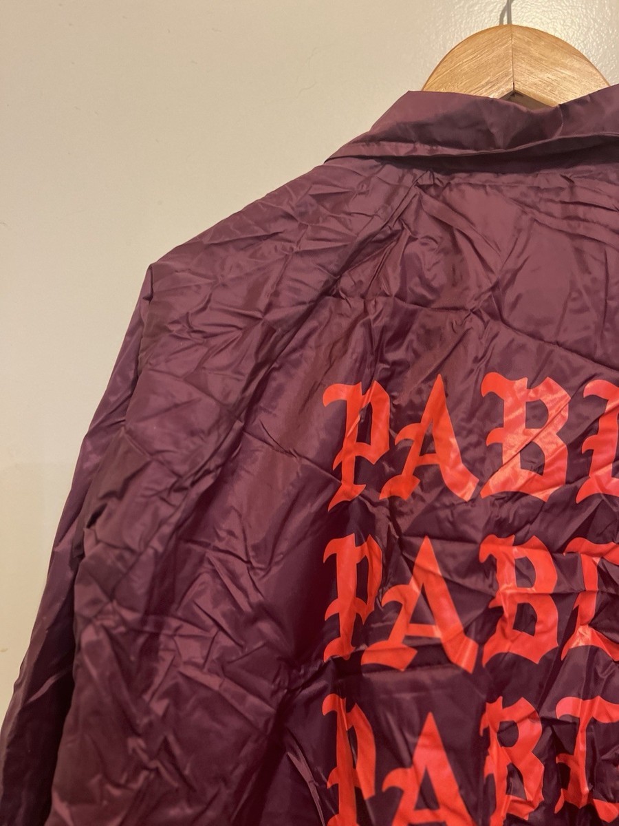 Kanye West Pablo Coach Jacket XL Burgundy Life Of Pablo Tour Merch