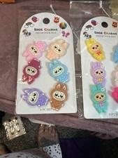 Multicolor Cartoon Bunny Shoe Charms Set 6 PCS PVC Cute Animal Decor