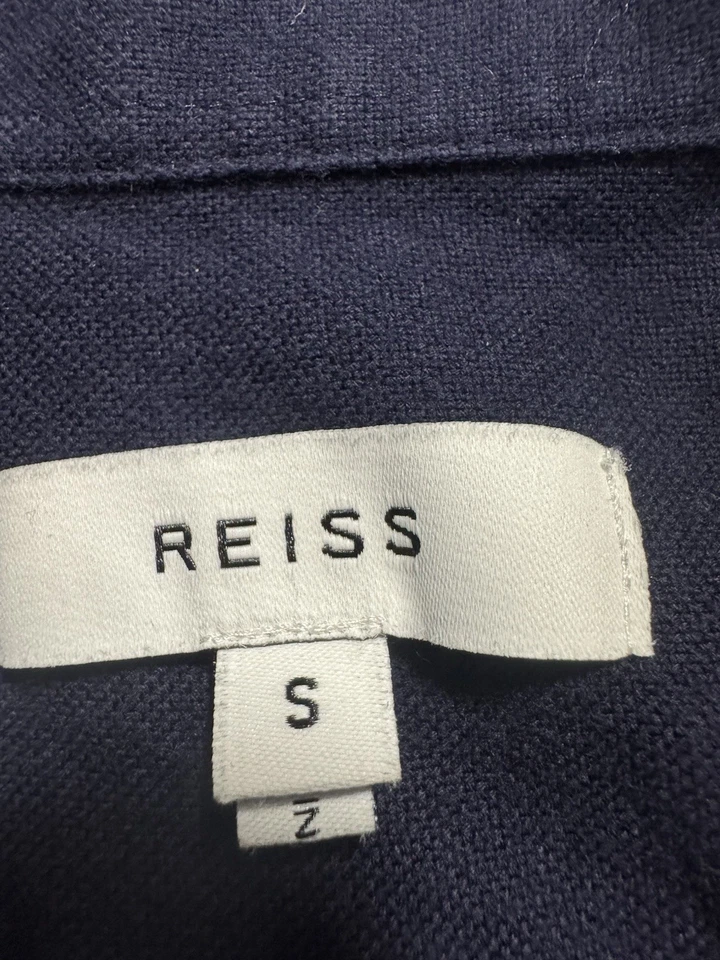 Reiss Men's Navy Blue Insulated Flannel Shirt Size S Long Sleeve Button Up - Image 2 of 4