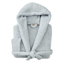 Pottery Barn Teen PBTeen Cozy Sherpa Robe, Ice Blue - XS/S