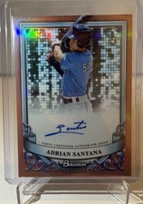 2024 Bowman Sterling - Adrian Santana - On-Card Auto - Rose Gold - 14/15!