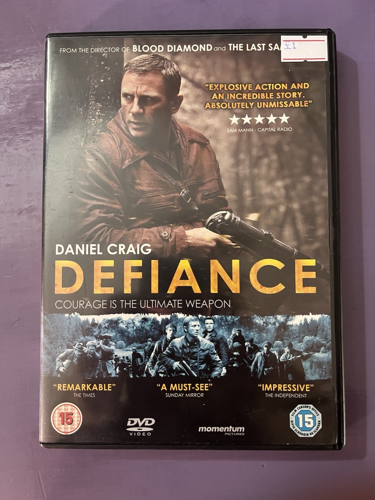Defiance DVD Video Movie 2008 Region 2 UK Film Daniel Craig Momentum Pictures 15