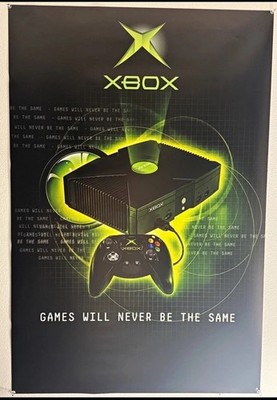 Microsoft Original Xbox ''Games Will Never Be The Same'' Promo Poster 24x36