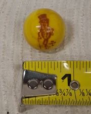 Vintage Planter's Peanuts Mr. Peanut Glass Marbles Yellow Advertising