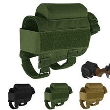 Tactical Rifle Buttstock Cheek Rest Riser Ammo Cartridges Carrier Case Holder US