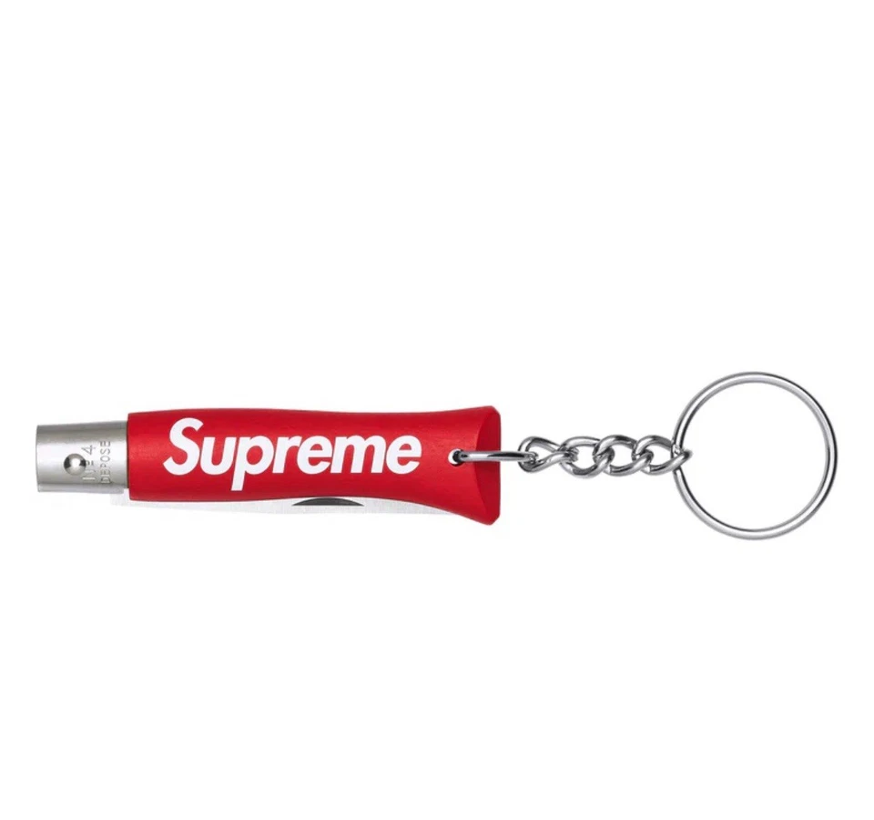 Supreme x Opinel Nº 4 Llavero Cuchillo Rojo + Pegatinas FW25 SE ENVÍA HOY Foto 2 de 3
