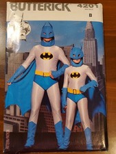 Batman Butterick 4201 Sewing Pattern Boys Sz 7-14 Halloween Vintage 80s UNCUT FF