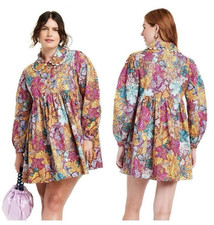 Kika Vargas x Target Anemone Floral Mini Babydoll Dress Sz Medium NWT