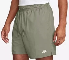 NEW Nike FN3307-386 Essential Club Woven Flow Oil Green Shorts Men's Size XXL 