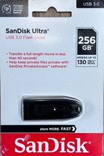 SanDisk Ultra High Speed Flash Drive 256GB with 130MB/s USB 3.0