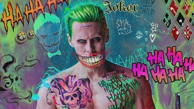 DC Comics Der Joker Jared Leto Wandbild gerahmtes Leinwandbild