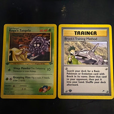 Pokemon TCG 1st Ed Gym Challenge Lot Koga's Tangela + Brock's Training