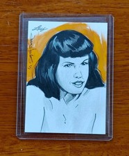 2014 Leaf Bettie Page Collection Artist Sketch Card 1/1 by Jason Hughes #4