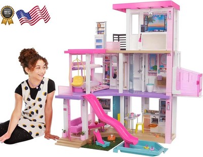 Dreamhouse Dollhouse with 75+ Accessories and Wheelchair Accessible Elevator NEW