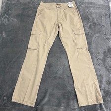 NWT Men's Wrangler Relaxed Fit Cargo Pants Sz 30x32  Beige Khaki Straight Fit
