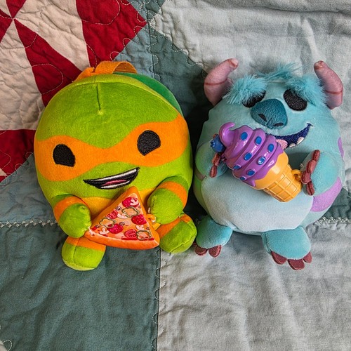 Zuru Snackles Michelangelo TMNT and Sulley Monsters Inc Plush Set 2024