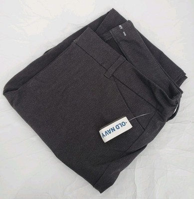 Old Navy High Rise Pixie Straight Leg Ankle Stretch Pants Size 12 Gray New