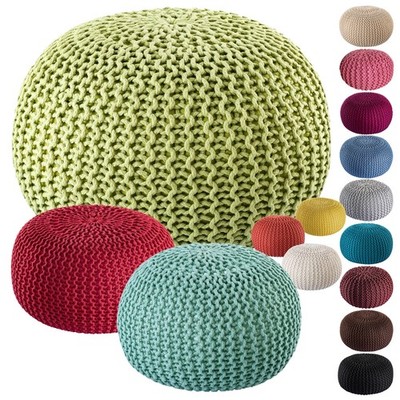 Pouf Outdoor ø 55 o. 45cm Bodenkissen Sitzpouf Hocker wetterfest pflegeleicht