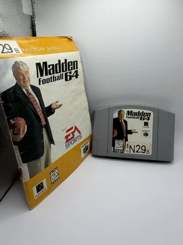 Madden Football 64 (Nintendo 64, 1997) Cart + Manual. Read Description