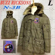 Buzz Rickson's N-3B Flight Jacket Vintage Green Men's L #EL ACA