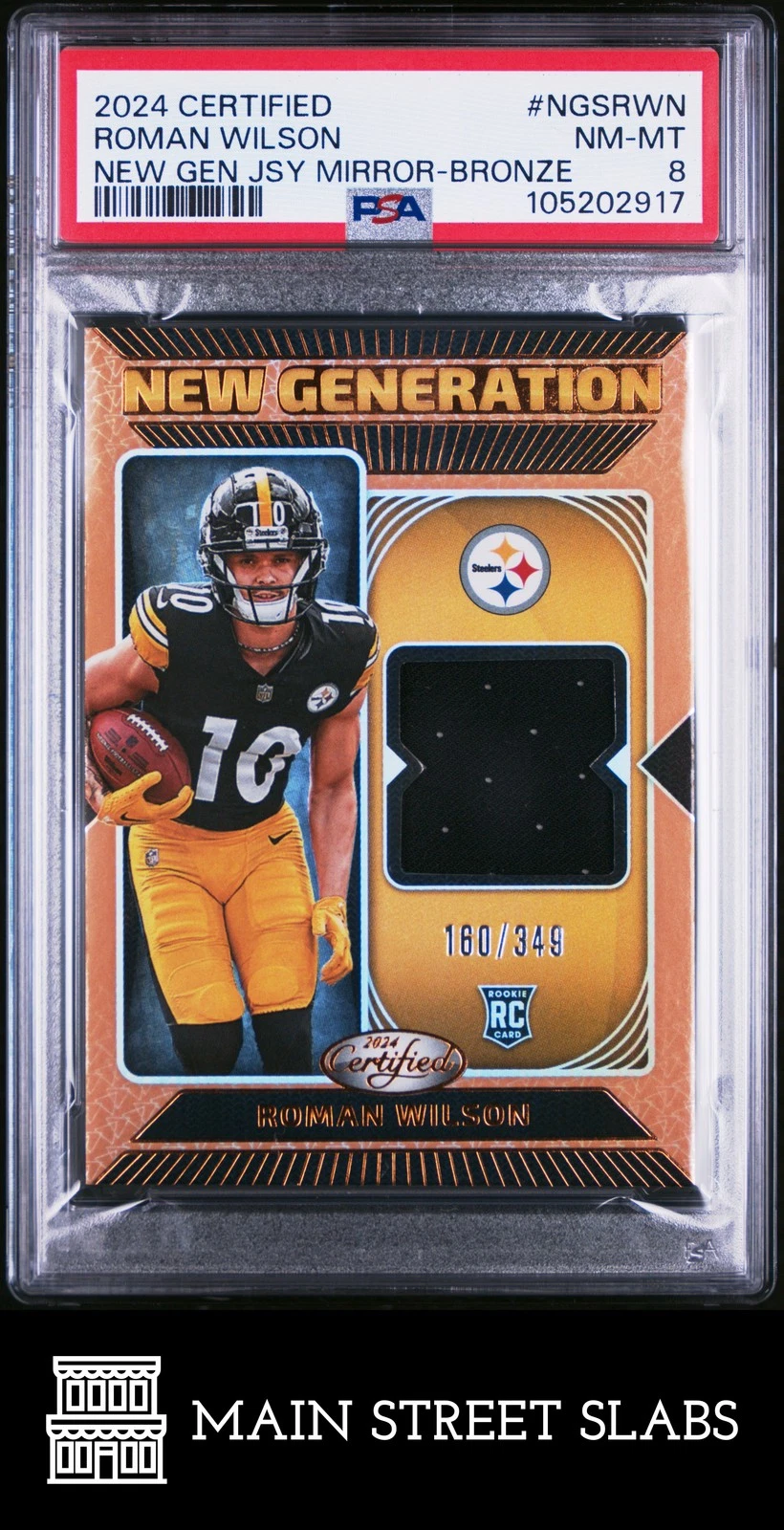 Roman Wilson Panini Certified New Generation Jerseys Mirror #NGSRWN Bronze