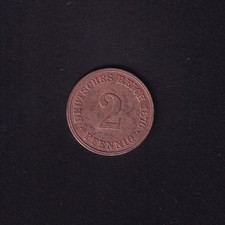 Kursmünze 2 PF 1876 A Deutsches Reich Kaiserreich Kupfer – Jäger 2