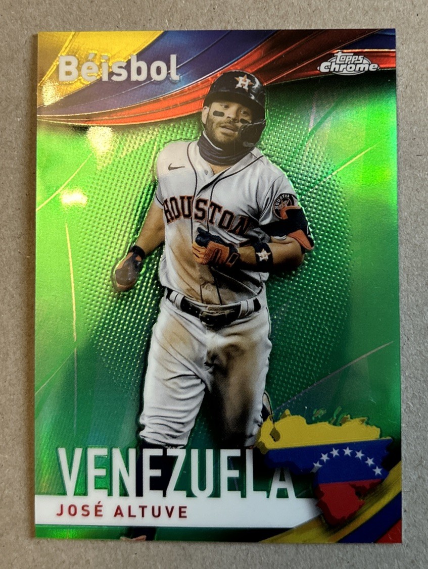 2021 Topps Chrome - Beisbol Jose Altuve #B-4 Green Refractor 96/99 Venezuela
