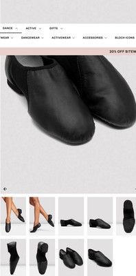 Bloch S0495L Ladies Neo-Flex Slip On Leather Jazz Shoes 5 not returnable