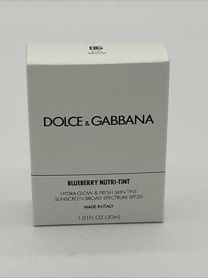 DOLCE & GABBANA BLUEBERRY NUTRI TINT GLOW FOUNDATION 21 W Medium NIB TSTR