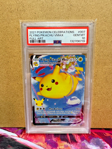 2021 POKEMON CELEBRATIONS #007 FULL ART/FLYING PIKACHU VMAX PSA 10