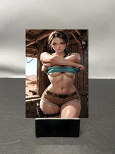 Lara Croft Tomb Raider Waifu Anime Custom Art Trading Card NSFW AVAILABLE W6557