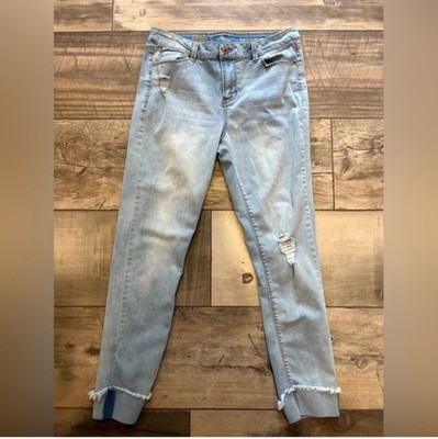 True Craft Light Blue Mid Rise Skinny Ankle Jeans Size 11
