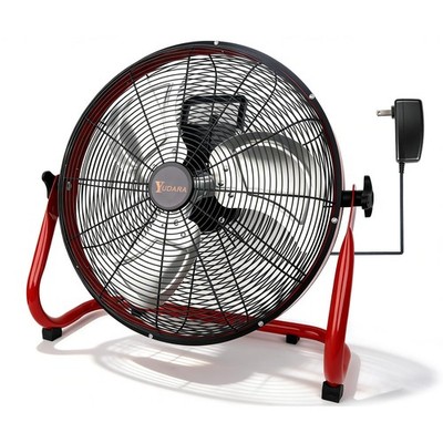 16'' High Velocity Floor Fan for Milwaukee M18 Battery, Heavy Duty Metal Cordl...