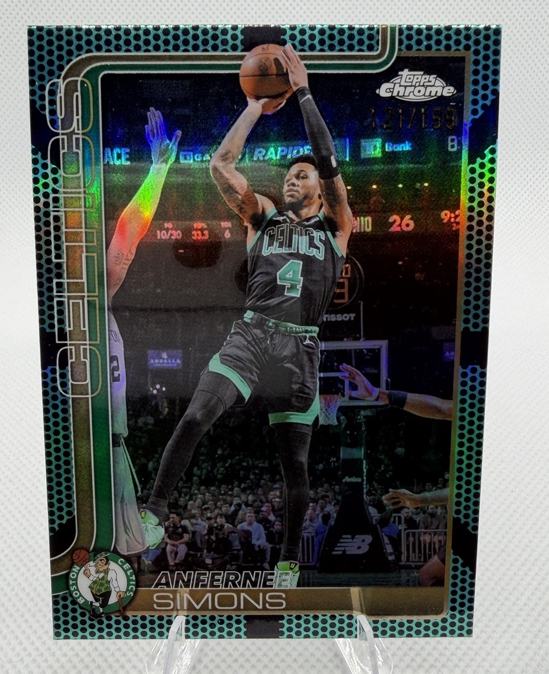 2025-26 Topps Chrome Update Anfernee Simons #76 Aqua Basketball Refractor /199