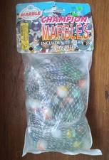 NOS Vintage Champion Marbles Sealed Bag 50 Marbles And 1 Shooter